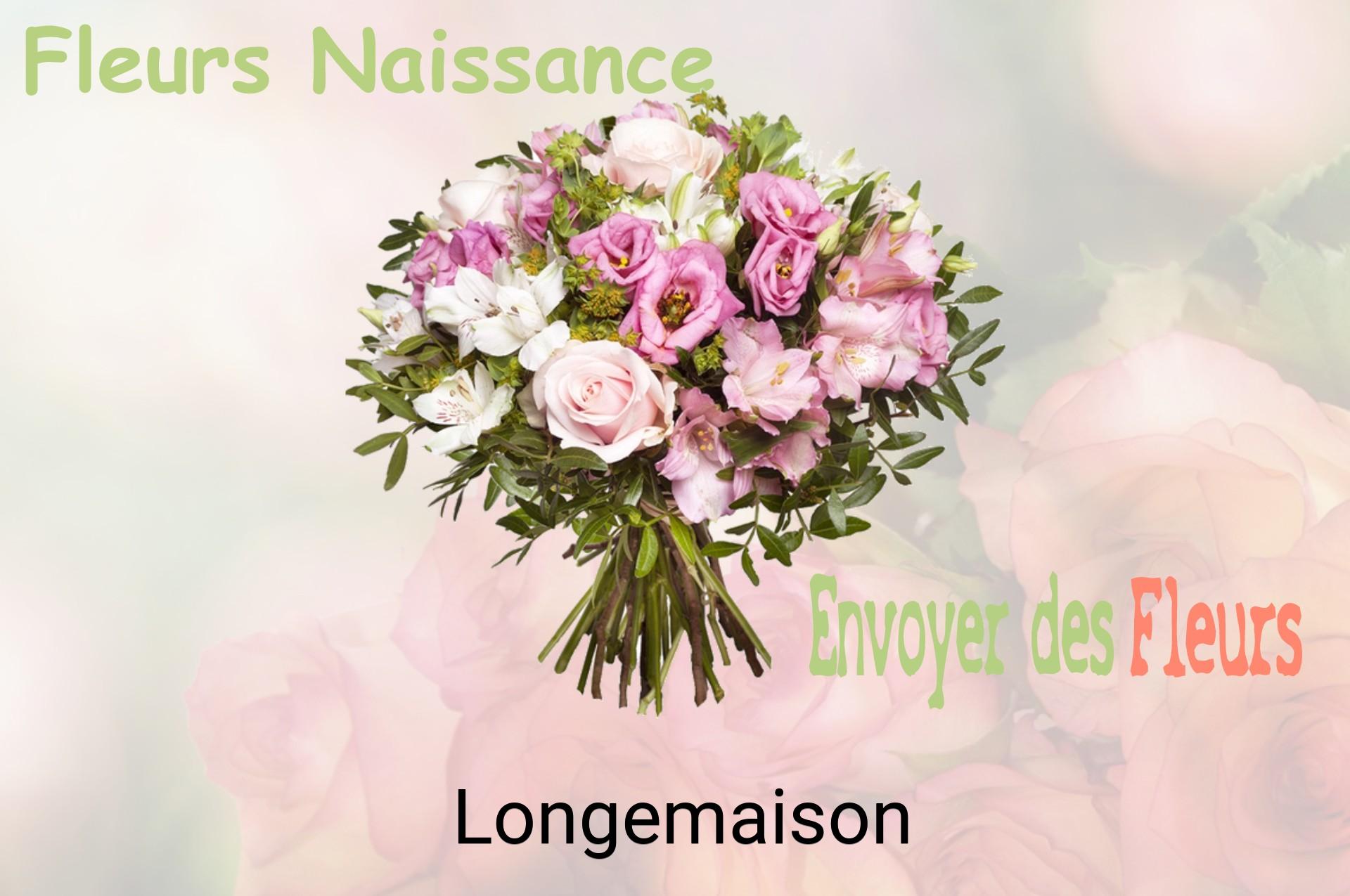 Bouquet de fleurs de naissance livré à Longemaison