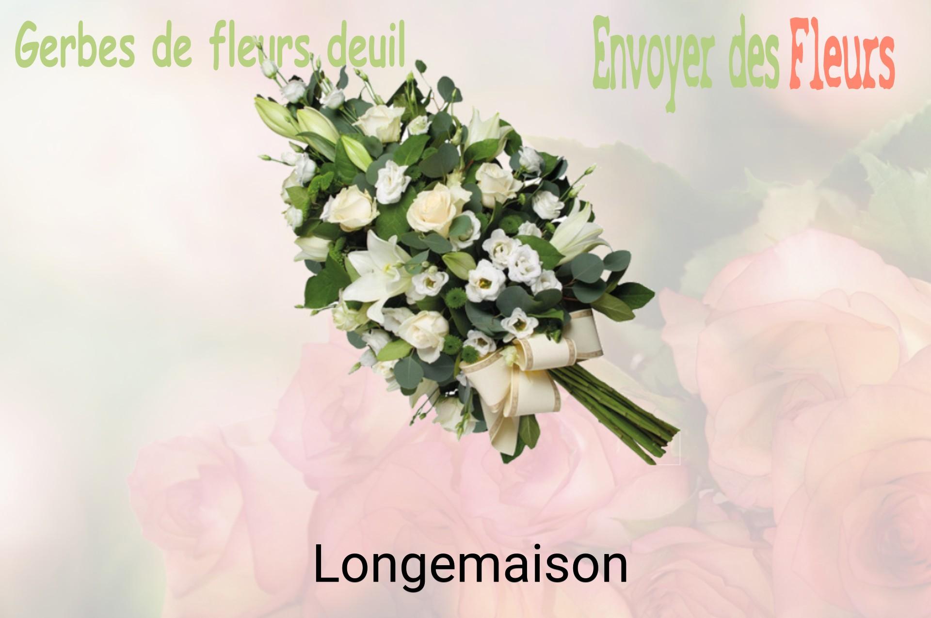 Gerbe de fleurs de deuil livrée à Longemaison